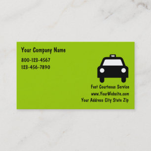 Cartes de visite de taxi