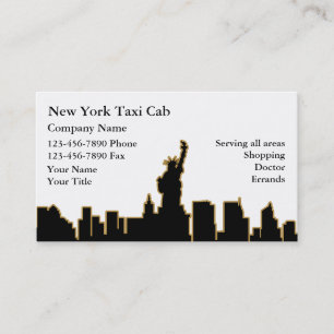 Cartes de visite de taxi de New York