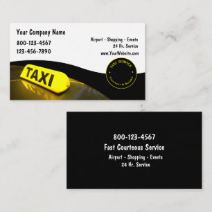 Cartes de visite de taxi nouvelles