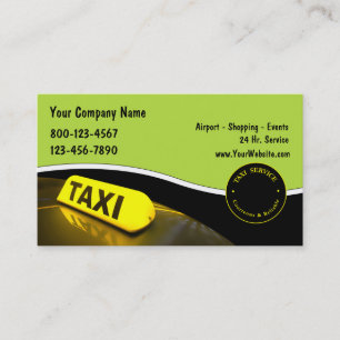 Cartes de visite de taxi nouvelles