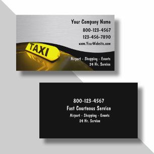 Cartes de visite de taxi nouvelles