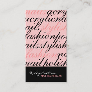 Cartes de visite de technicien de clou