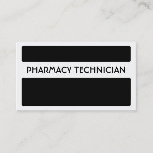 Cartes de visite de technicien en pharmacie noir b