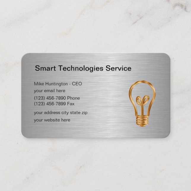 Cartes de visite de technologie moderne (Devant)