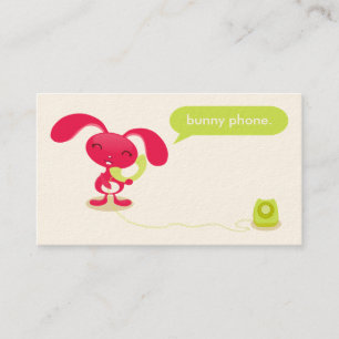 Cartes de visite de téléphone de lapin