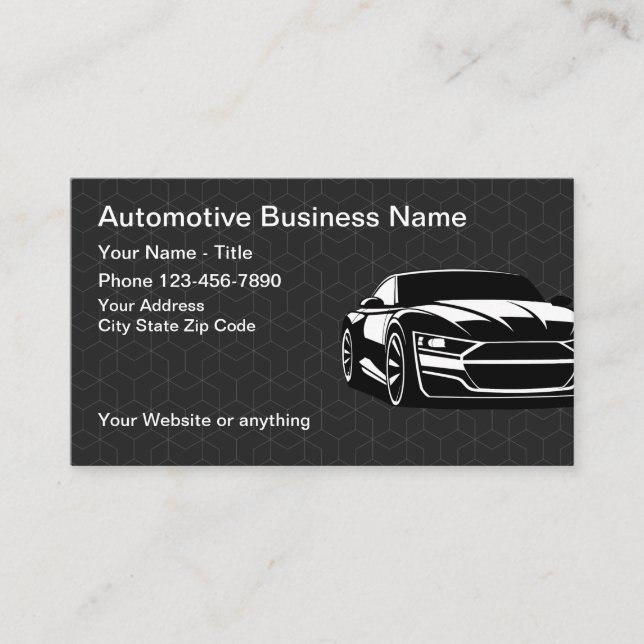Cartes de visite de template automobile les plus c (Devant)