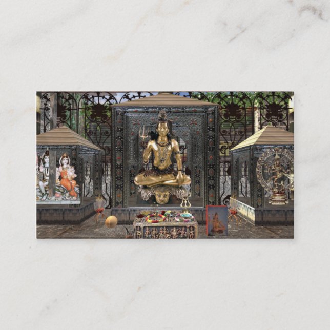 Cartes de visite de temple hindou de seigneur (Devant)