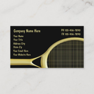 Cartes de visite de tennis