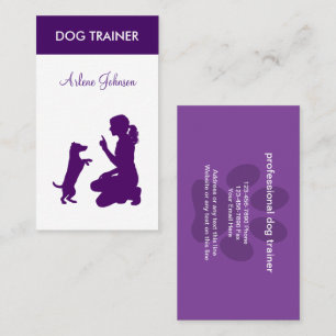 Cartes de visite de thème de chien professionnel m