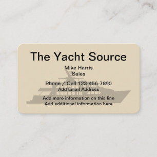 Cartes de visite de thème de yacht de bateau