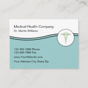 Cartes de visite de thème médical pour cabinet méd