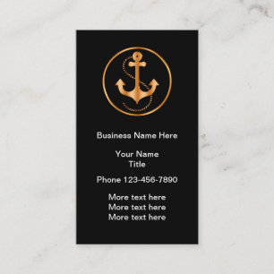 Cartes de visite de thème nautique chic