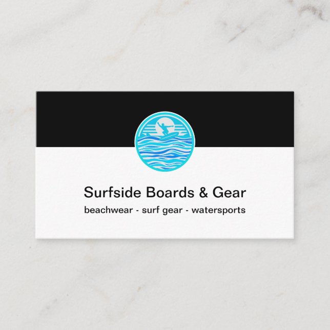Cartes de visite de thème surf Gear (Devant)