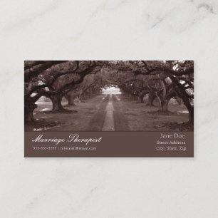 Cartes de visite de thérapeute avec Arbre de mari