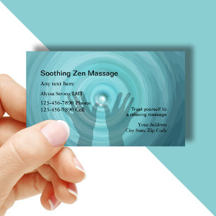 Cartes de visite de thérapeute de massage