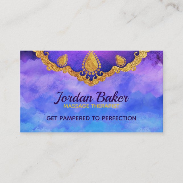 Cartes de visite de thérapeute de massage (Devant)