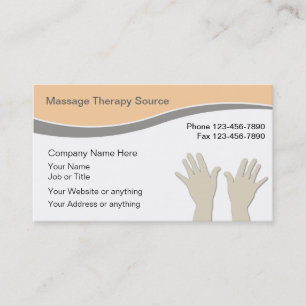 Cartes de visite de thérapie de massage