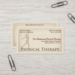 Cartes de visite de thérapie physiothérapeute