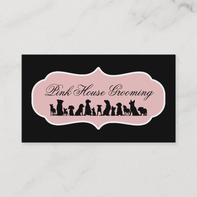 Cartes de visite de toilettage de chien (Devant)