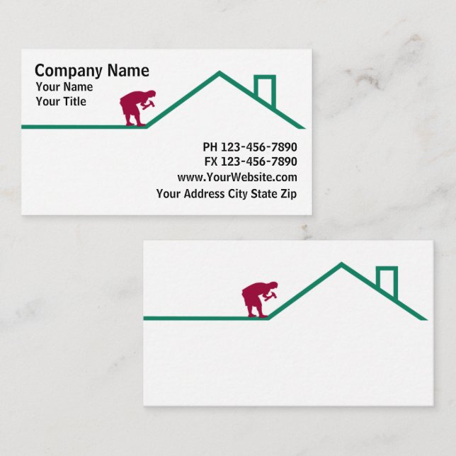 Cartes de visite de toiture (Devant / Derrière)