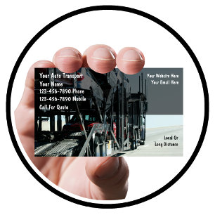 Cartes de visite de transport automobile
