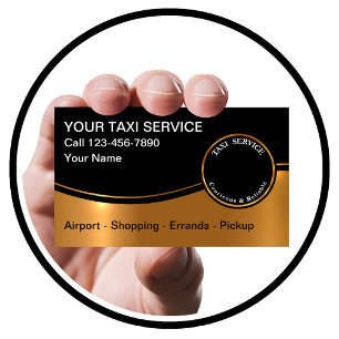 Cartes de visite de transport de taxis classiques