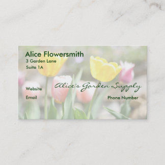 Cartes de visite de tulipes