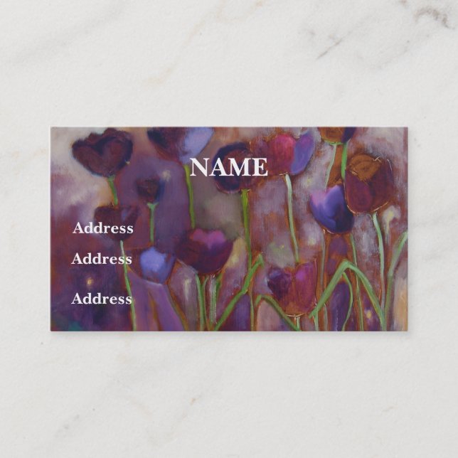 Cartes de visite de "tulipes et de lucioles" - (Devant)