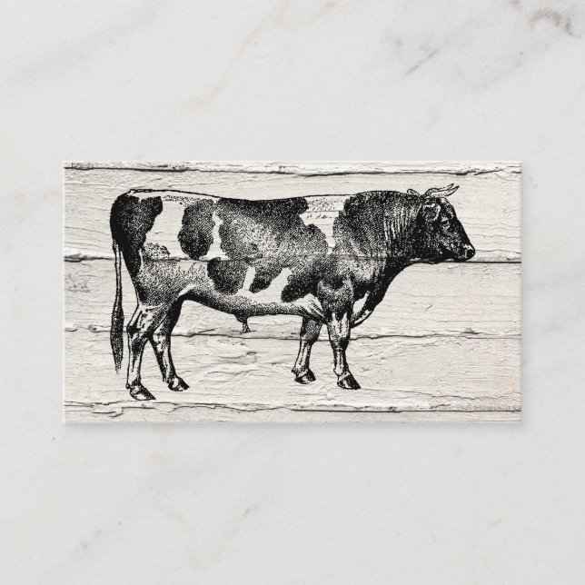 Cartes de visite de vache - Hereford Farm Animal (Devant)
