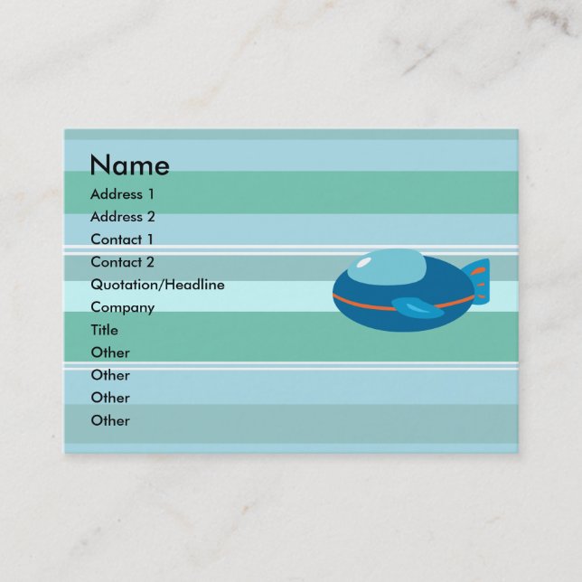 Cartes de visite de vaisseau spatial (Devant)