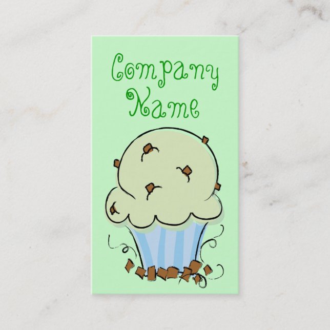 Cartes de visite de verticale de petit gâteau (Devant)