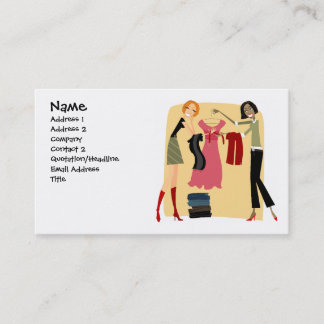 Cartes de visite de vêtements