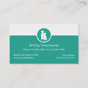 Cartes de visite de vétérinaire