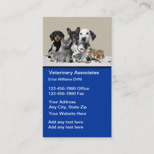Cartes de visite de vétérinaire pour animaux de co