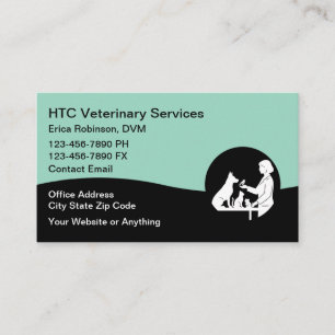 Cartes de visite de vétérinaire pour animaux de co