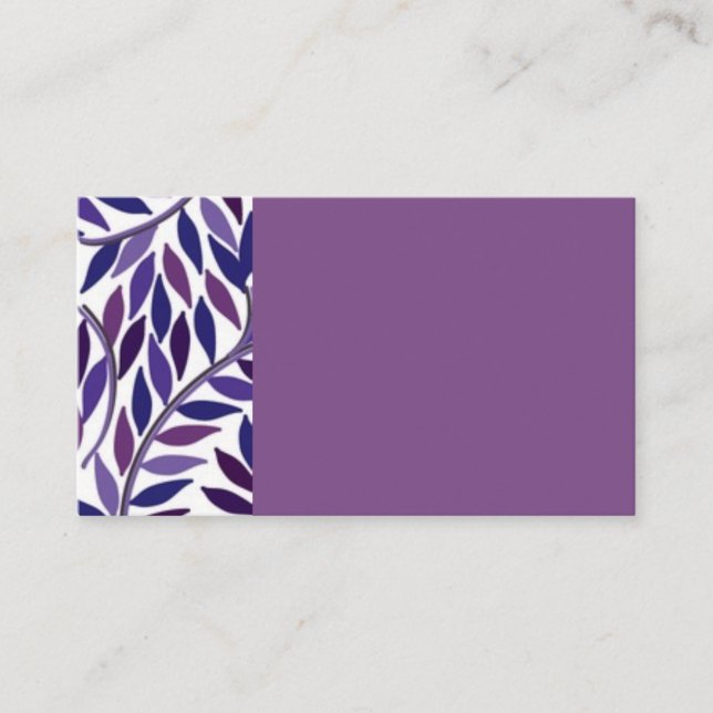 Cartes de visite de vigne pourpre (Devant)