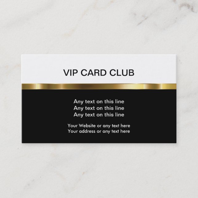 Cartes de visite de VIP (Devant)