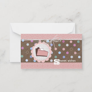 Cartes de visite de voeux sucrés
