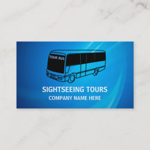 Cartes de visite de voyage d'autobus