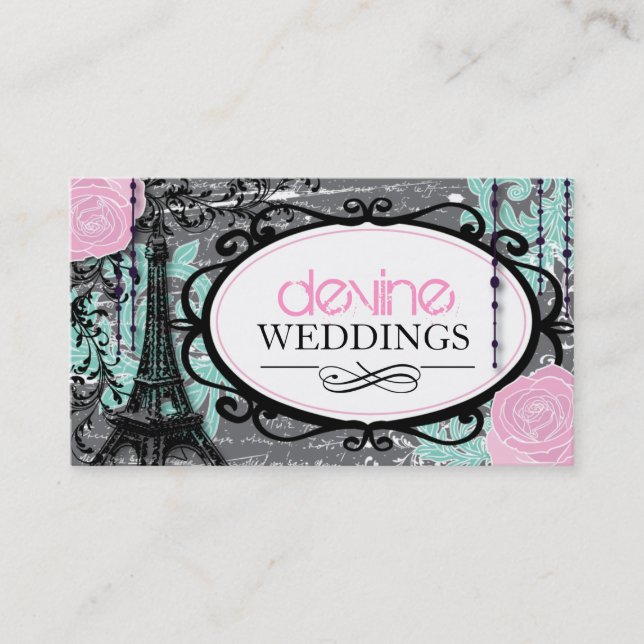 Cartes de visite de wedding planner (Devant)