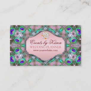 Cartes de visite de wedding planner de fractales