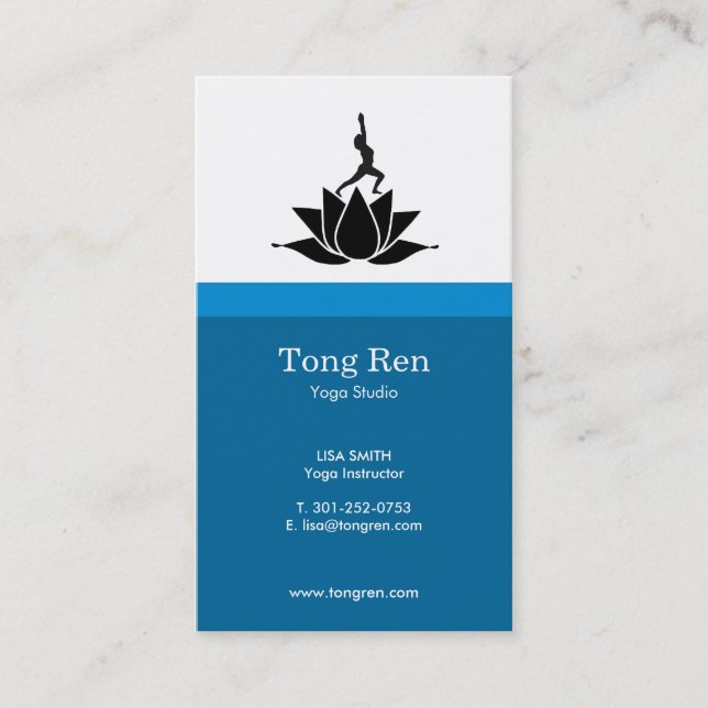 Cartes de visite de yoga (Devant)