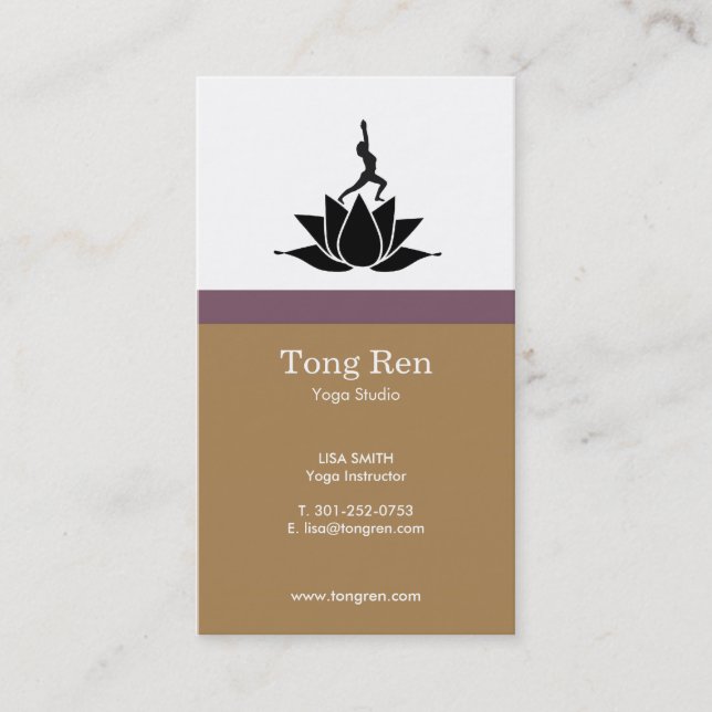 Cartes de visite de yoga (Devant)