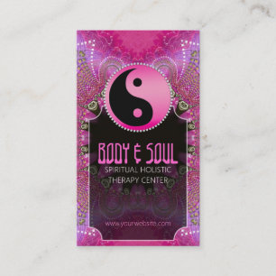 Cartes de visite de yoga d'âge de YinYang d'art