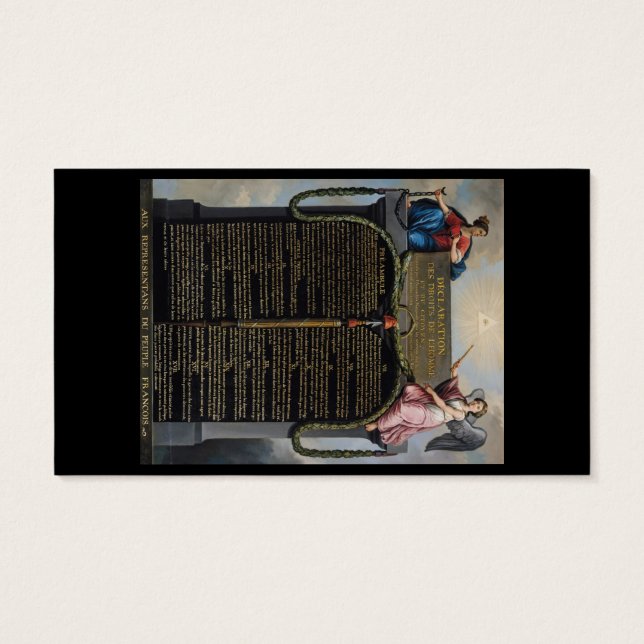 Cartes De Visite Déclaration des droits de l'homme et du citoyen (Dos)