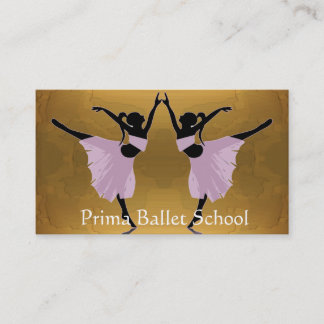 cartes de visite d'école de ballet ou de danse