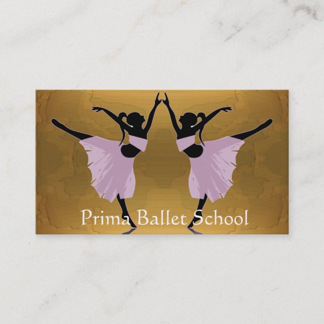 cartes de visite d'école de ballet ou de danse (Devant)