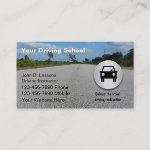 Cartes de visite d'école de conduite