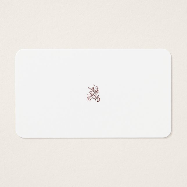 Cartes De Visite Décor rouge orangé (Devant)