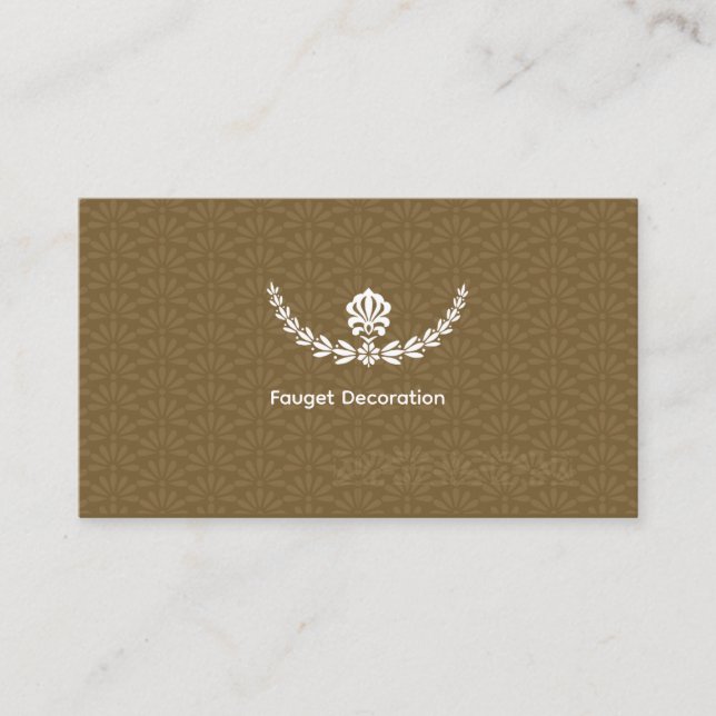 Cartes de visite décoration de robinet simple or (Devant)